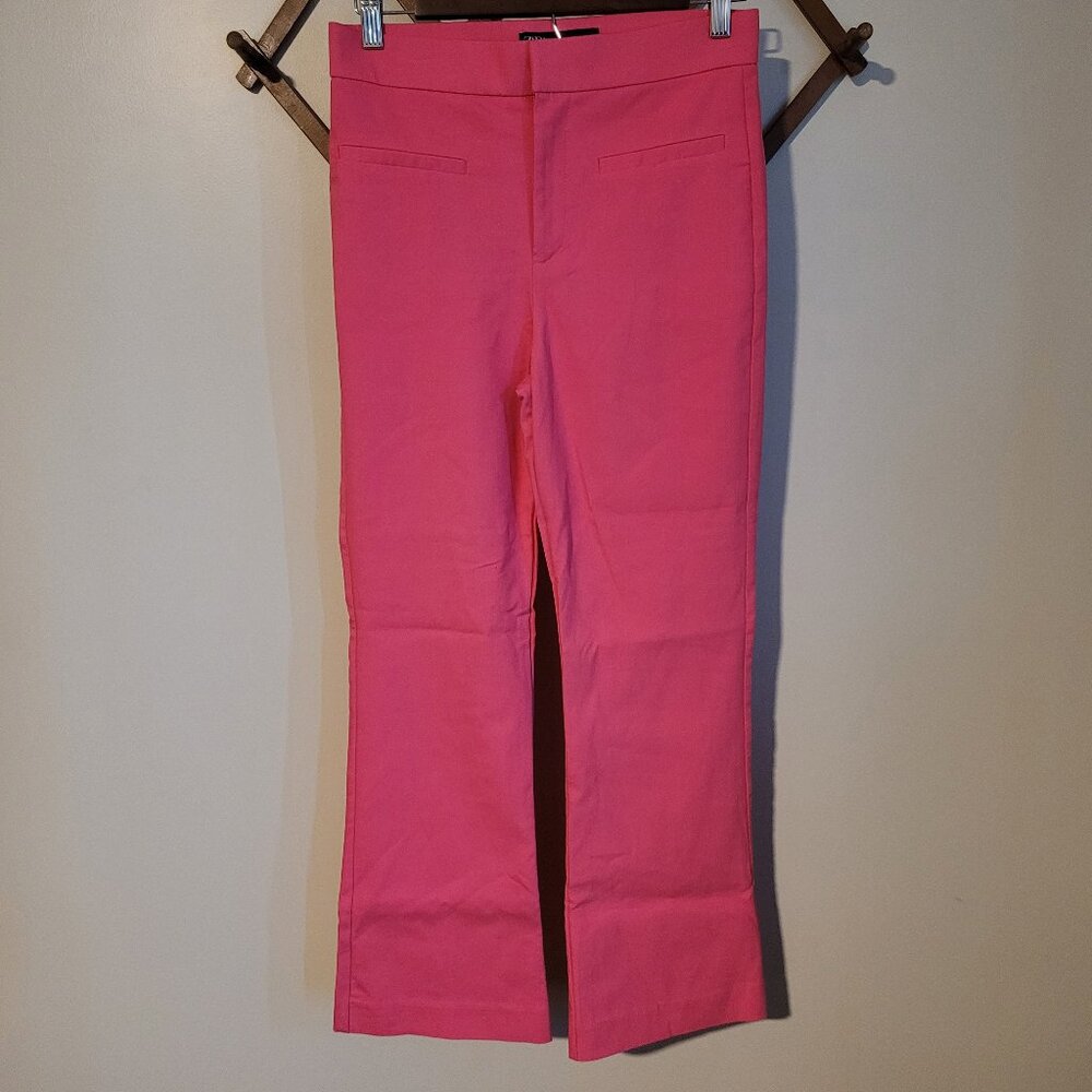 ZARA Pink High Waisted Trousers SZ M